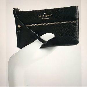 Kate Spade Black Cobble Hill Bee Wristlet